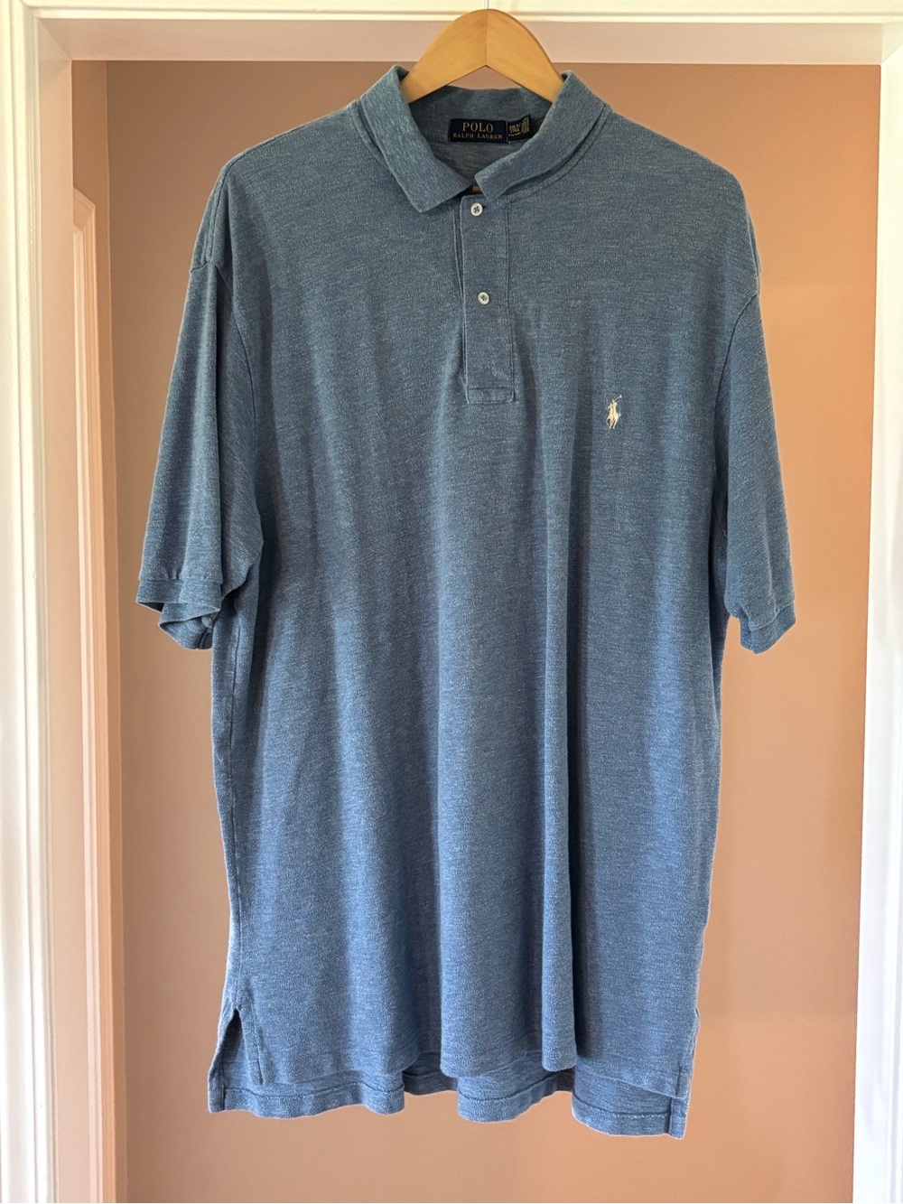 Polo by Ralph Lauren Heathered Slate Blue Short-Sleeve Polo